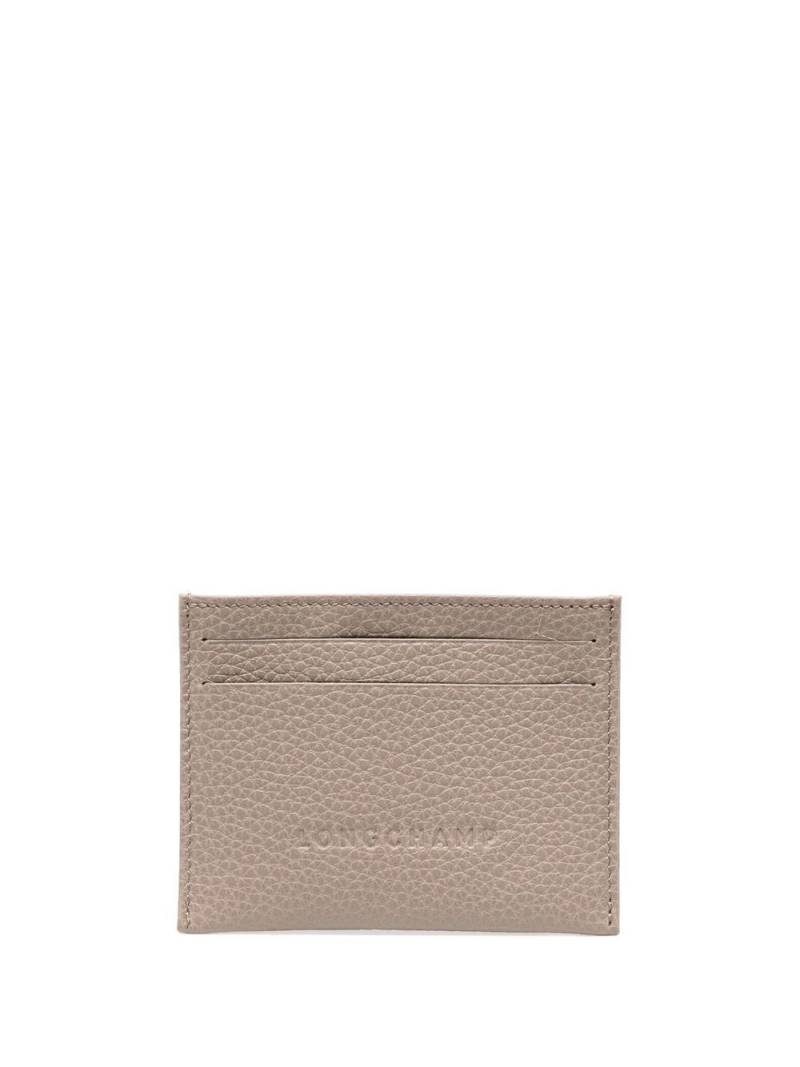 Longchamp Le Foulonné leather cardholder - Grey von Longchamp