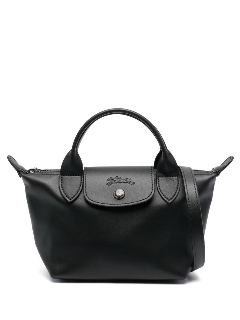 Longchamp Le Pliage leather mini bag - Black von Longchamp