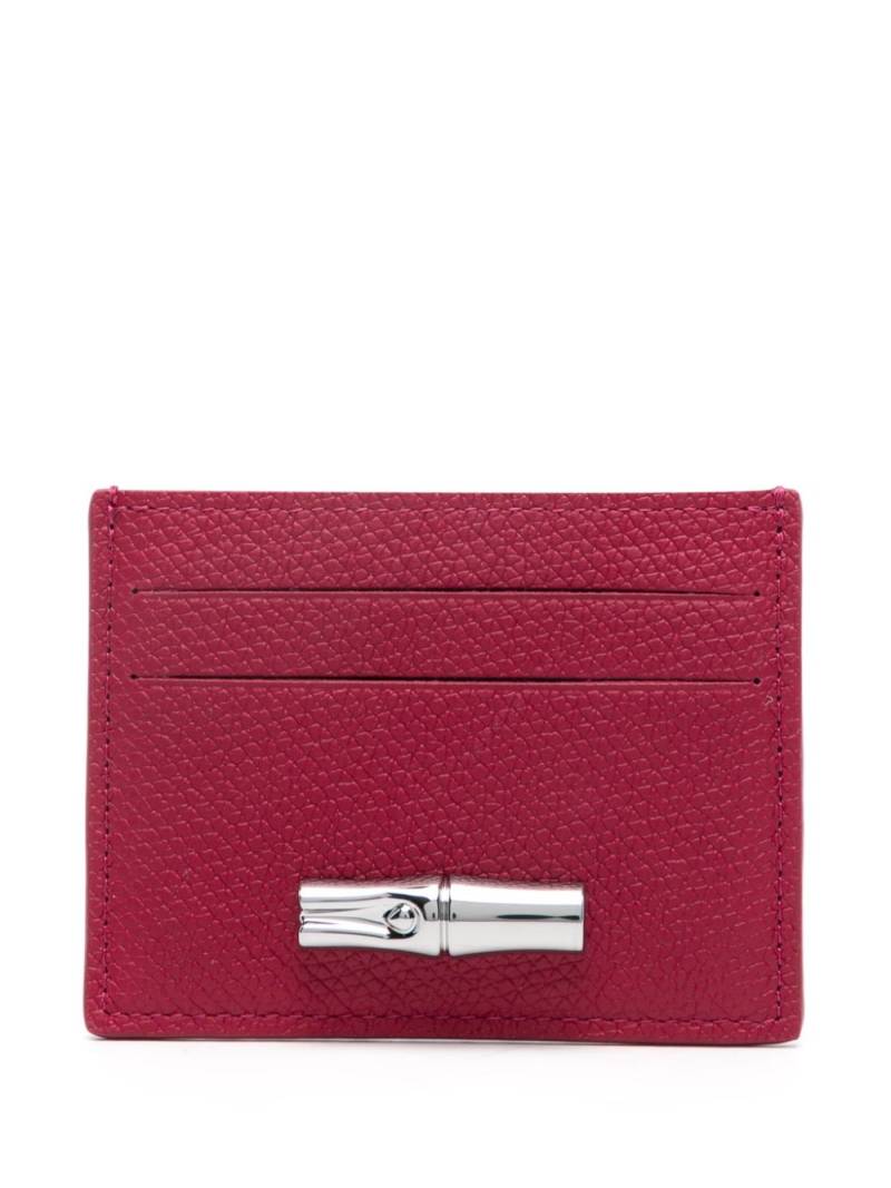 Longchamp Le Roseau card holder - Red von Longchamp