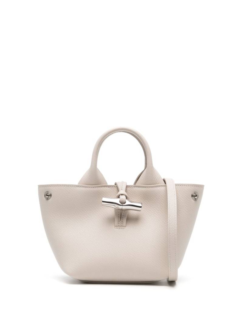 Longchamp Roseau XS leather tote bag - Neutrals von Longchamp