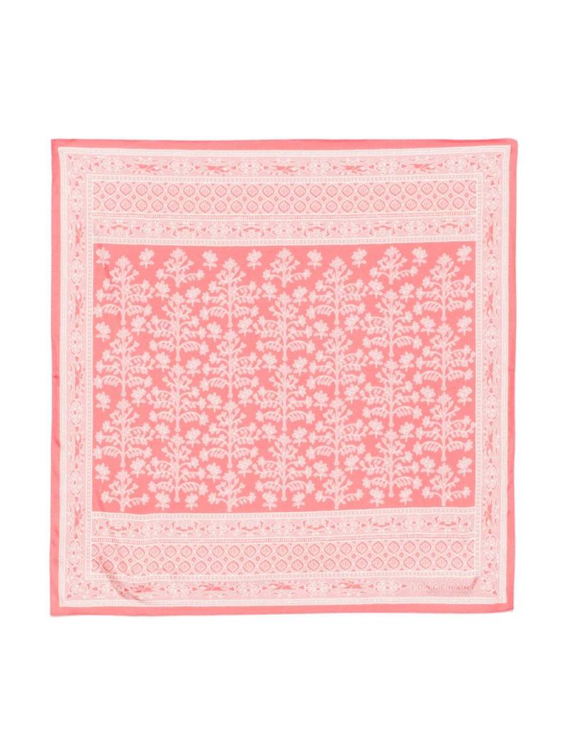 Longchamp Tree of Life 50 scarf - Pink von Longchamp