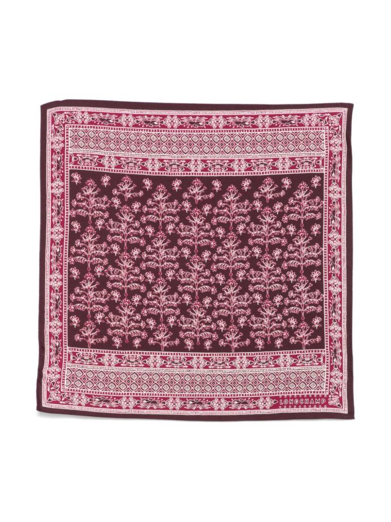 Longchamp Tree of Life scarf - Purple von Longchamp