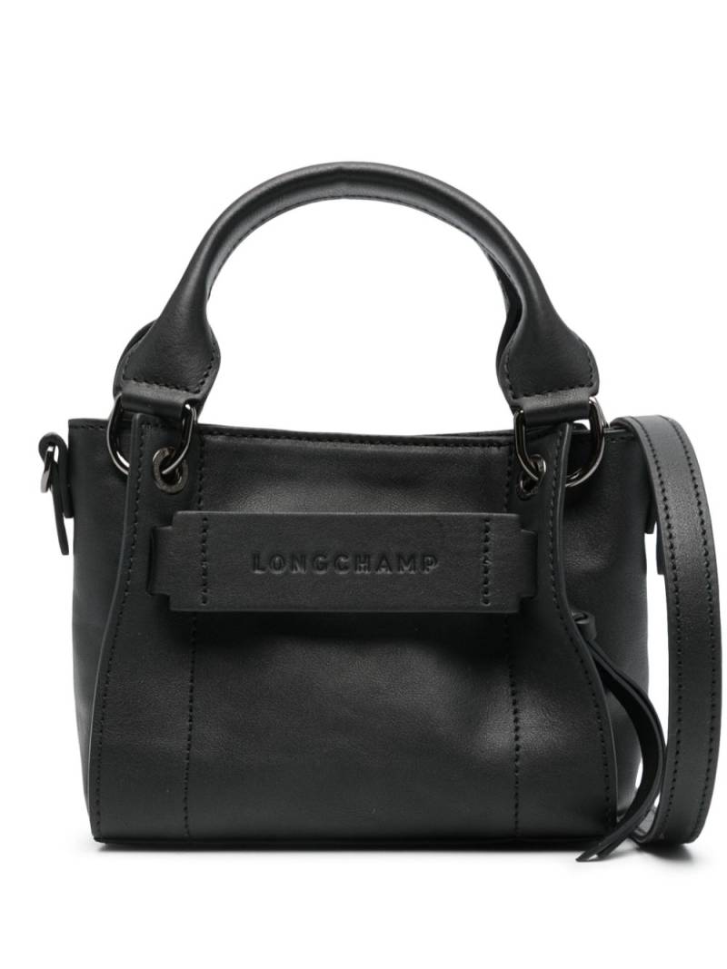 Longchamp XS 3D leather tote bag - Black von Longchamp