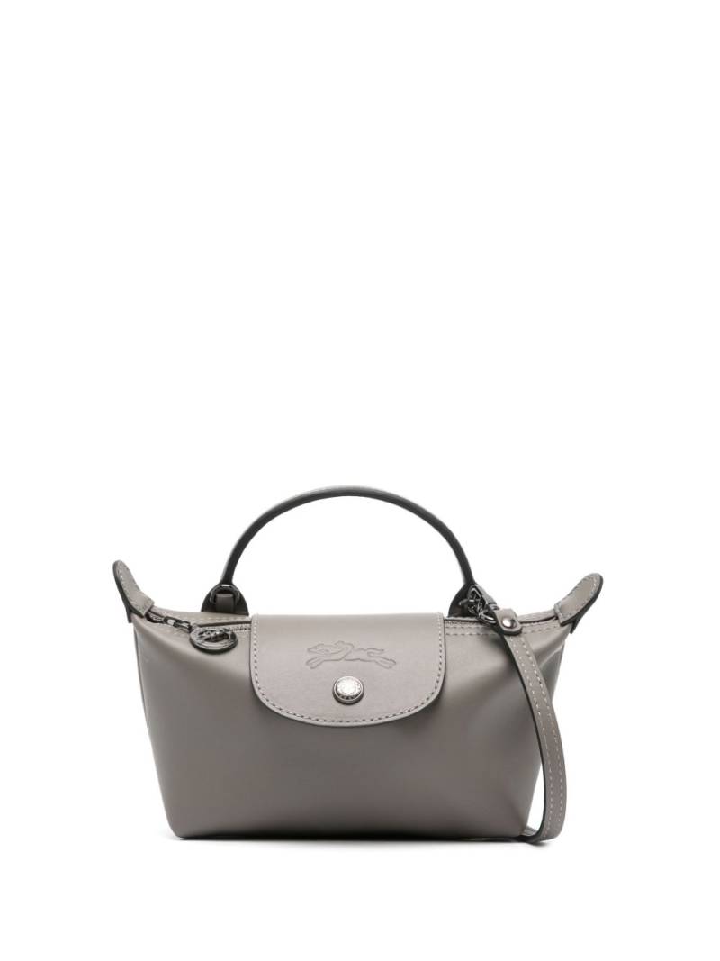 Longchamp Xs Le Pliage Xtra Pouch leather tote bag - Grey von Longchamp