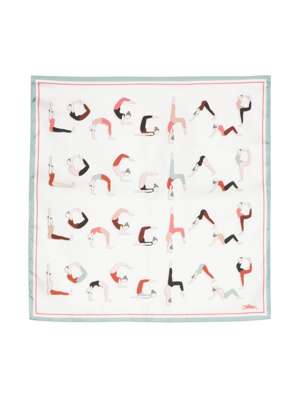 Longchamp Yoga silk scarf - Neutrals von Longchamp