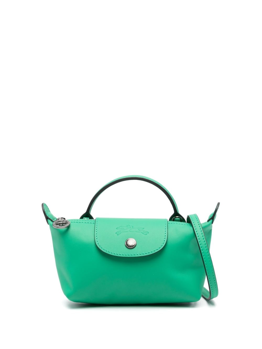 Longchamp debossed-logo leather mini bag - Green von Longchamp