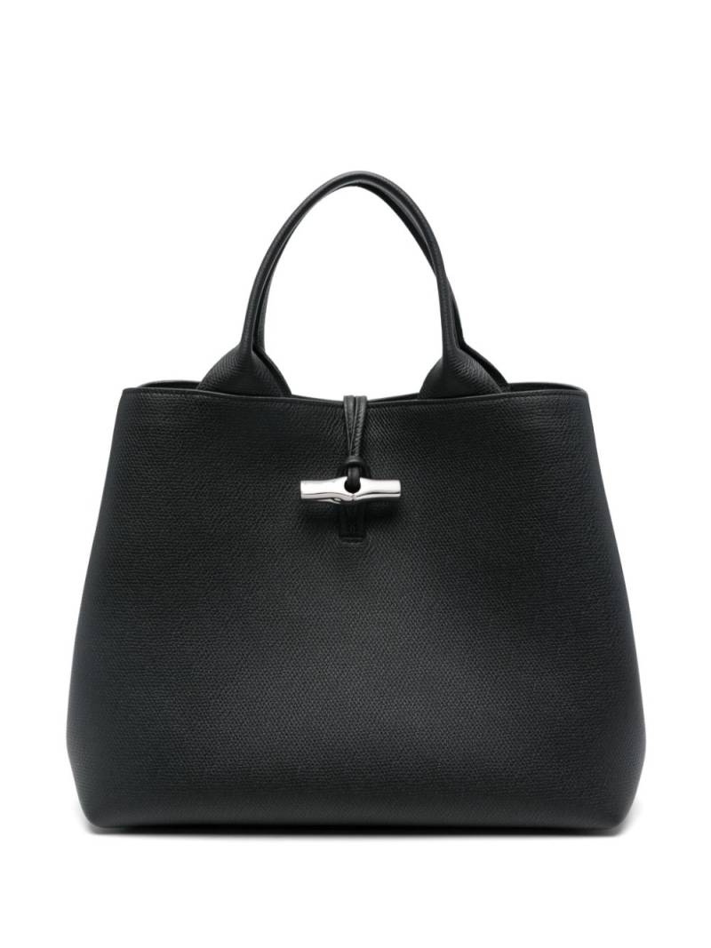 Longchamp large Le Roseau tote bag - Black von Longchamp