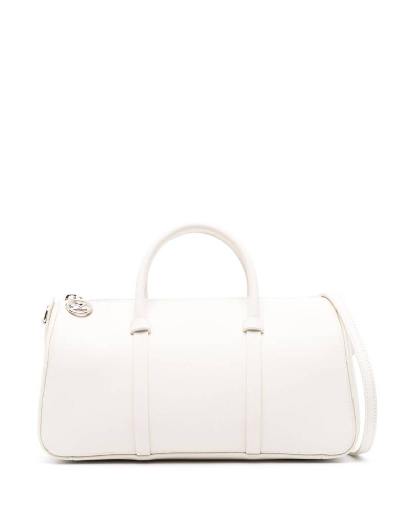 Longchamp logo-debossed leather tote bag - White von Longchamp