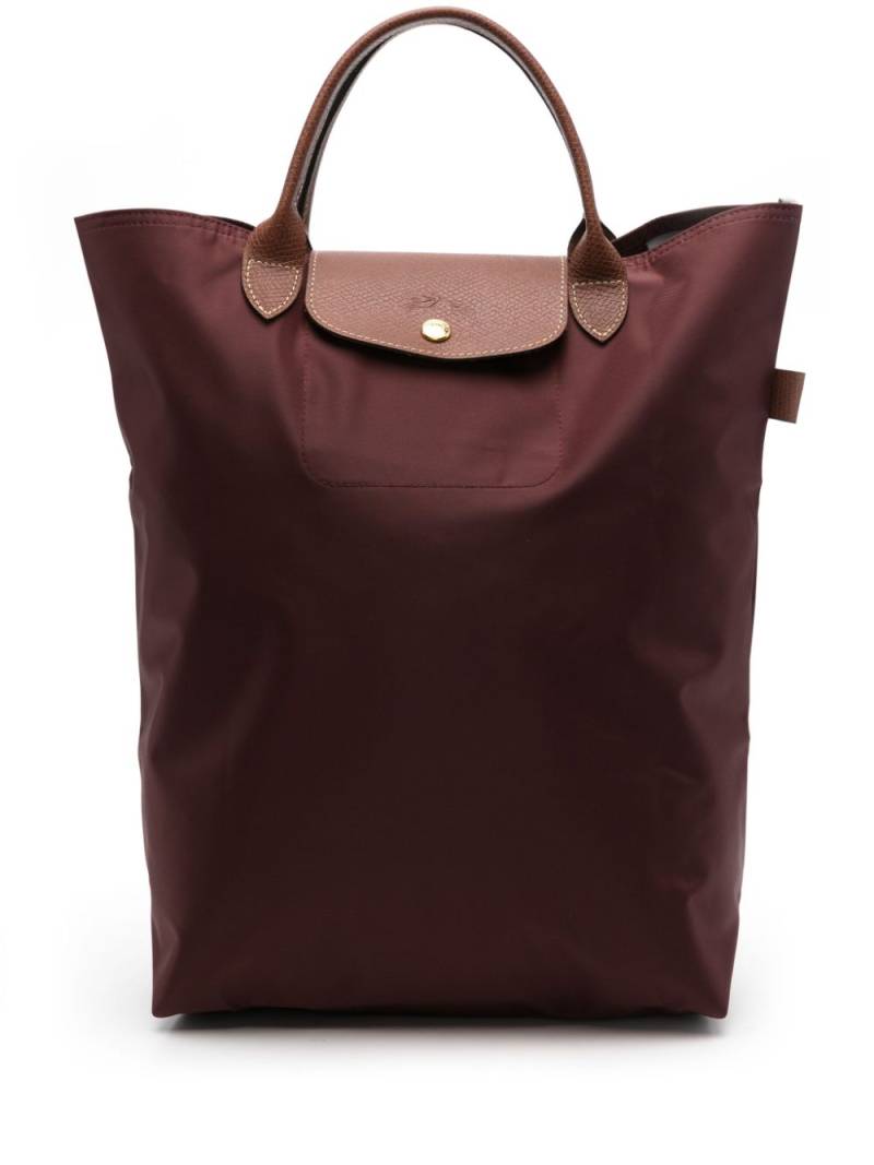 Longchamp logo-embossed tote bag - Purple von Longchamp