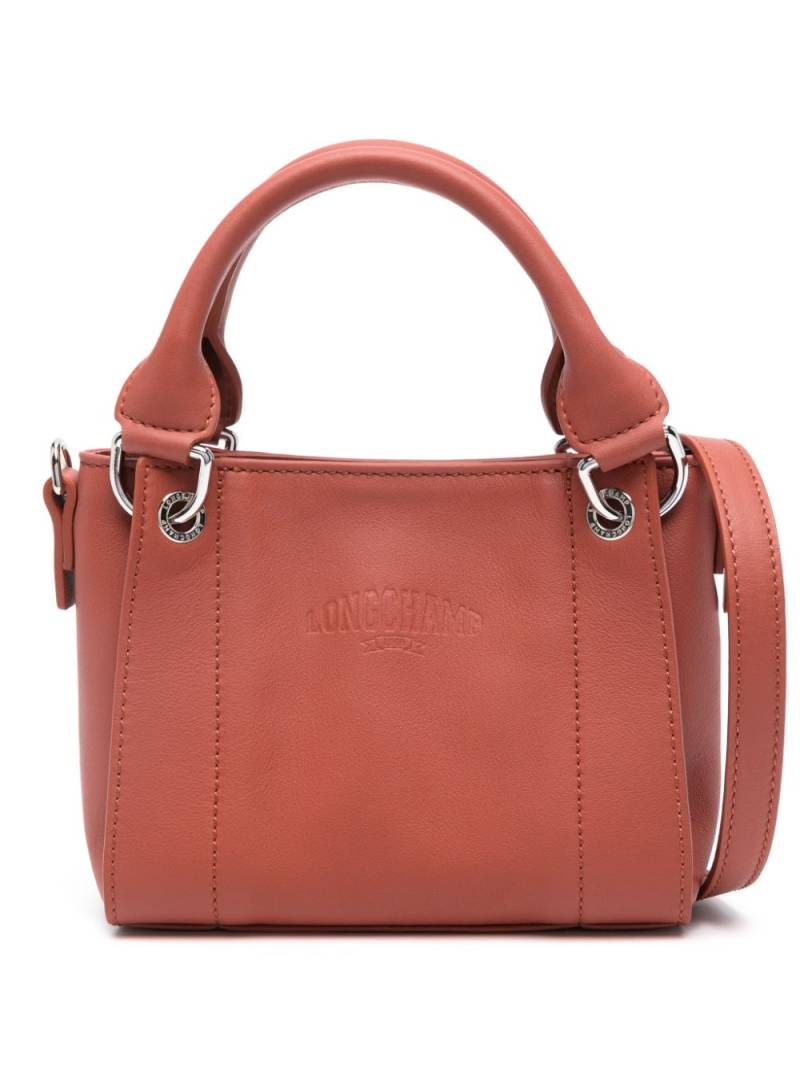 Longchamp mini 3D leather tote bag - Brown von Longchamp