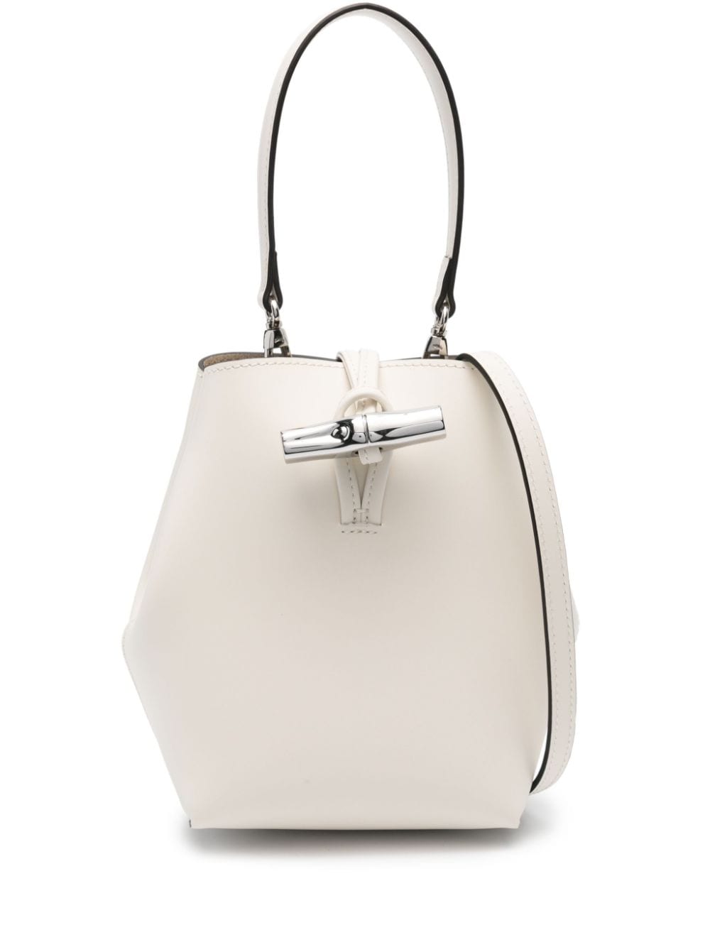 Longchamp mini Le Roseau bucket bag - White von Longchamp