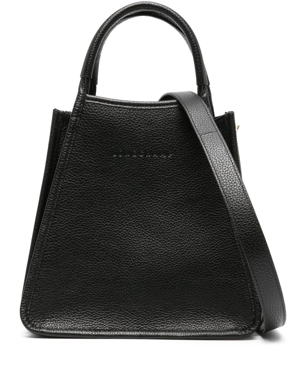 Longchamp small Le Foulonné leather tote bag - Black von Longchamp