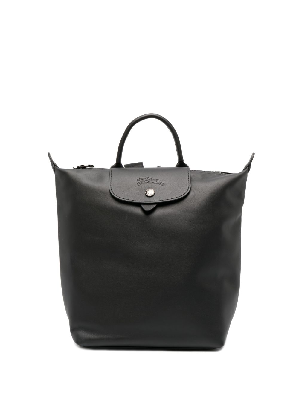 Longchamp small Le Pliage leather backpack - Black von Longchamp