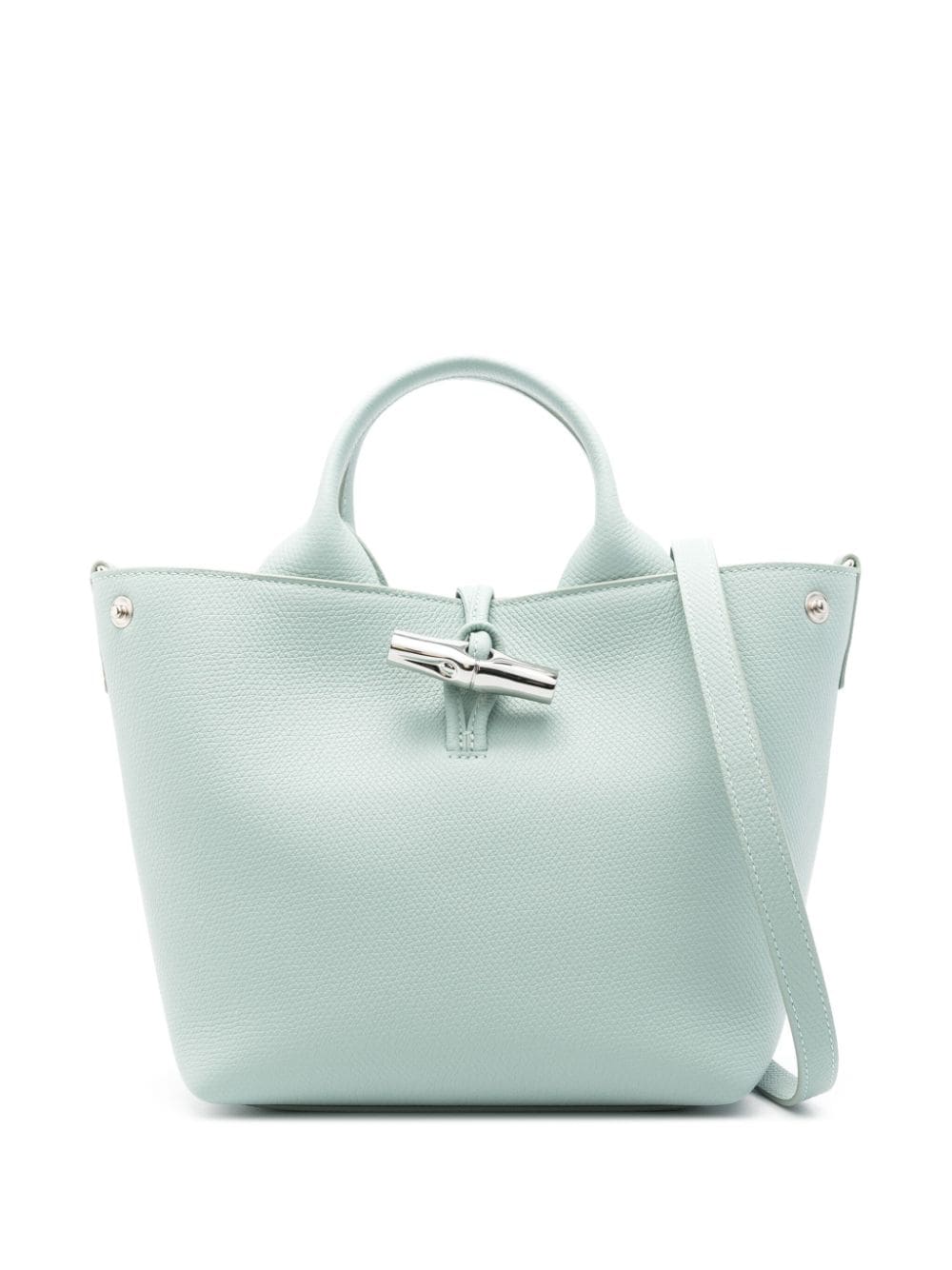 Longchamp small Le Roseau leather tote bag - Green von Longchamp