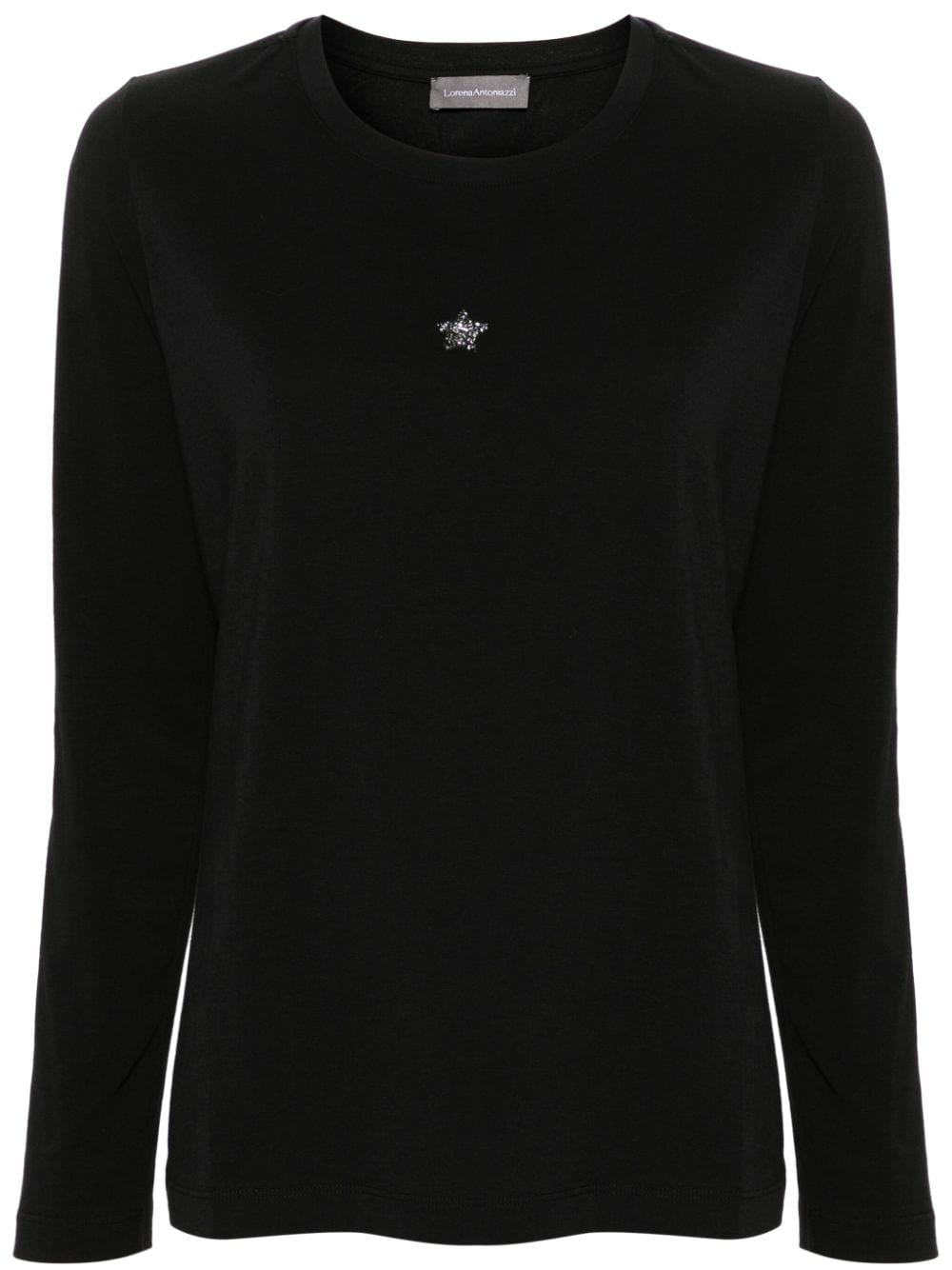 Lorena Antoniazzi Sagittarius crystal-embellished T-shirt - Black von Lorena Antoniazzi