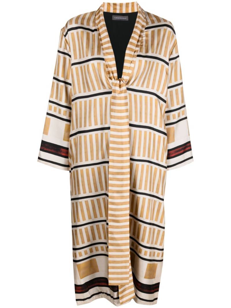 Lorena Antoniazzi abstract-print kaftan dress - Neutrals von Lorena Antoniazzi