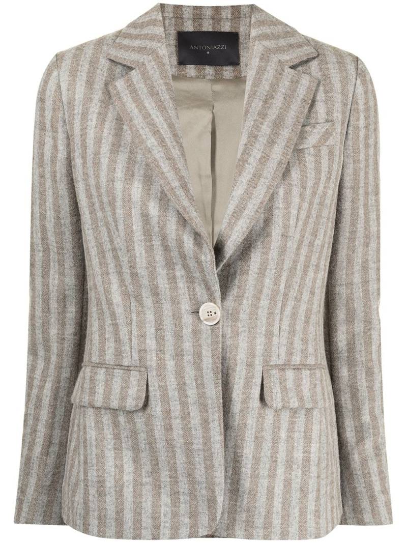 Lorena Antoniazzi alpaca-blend striped blazer - Grey von Lorena Antoniazzi