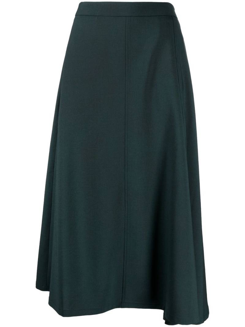 Lorena Antoniazzi asymmetric wool midi skirt - Green von Lorena Antoniazzi