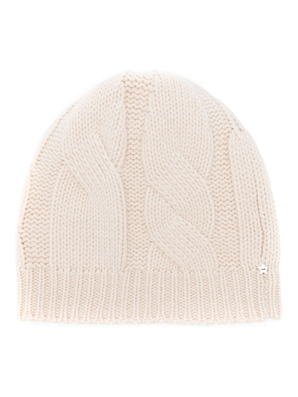 Lorena Antoniazzi bead-logo beanie hat - Neutrals von Lorena Antoniazzi