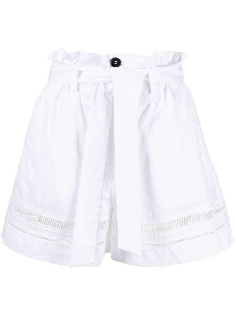 Lorena Antoniazzi belted cotton shorts - White von Lorena Antoniazzi