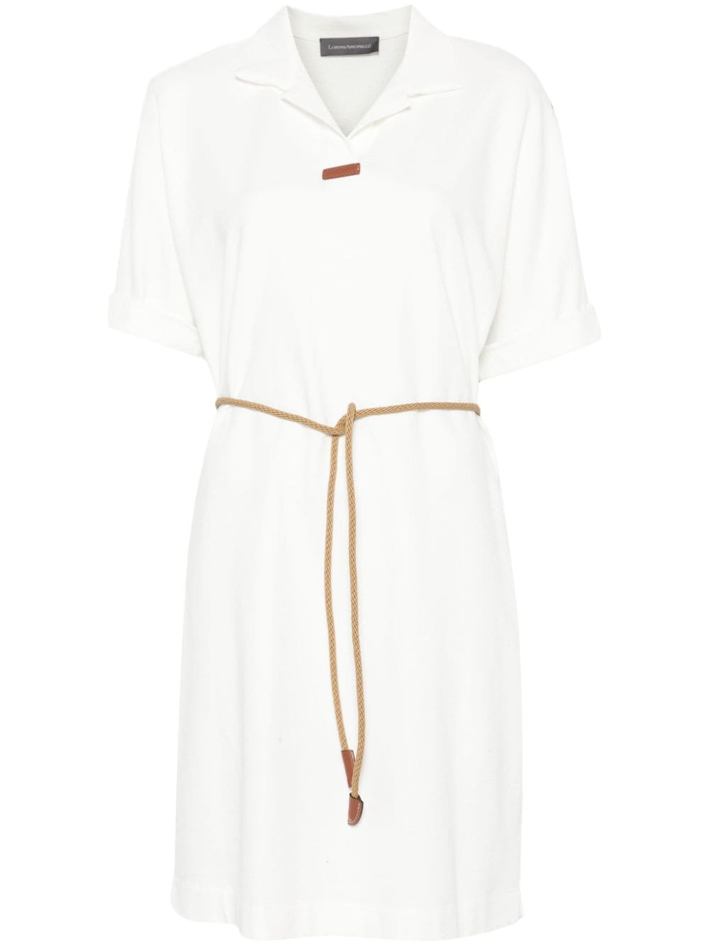 Lorena Antoniazzi belted polo dress - White von Lorena Antoniazzi