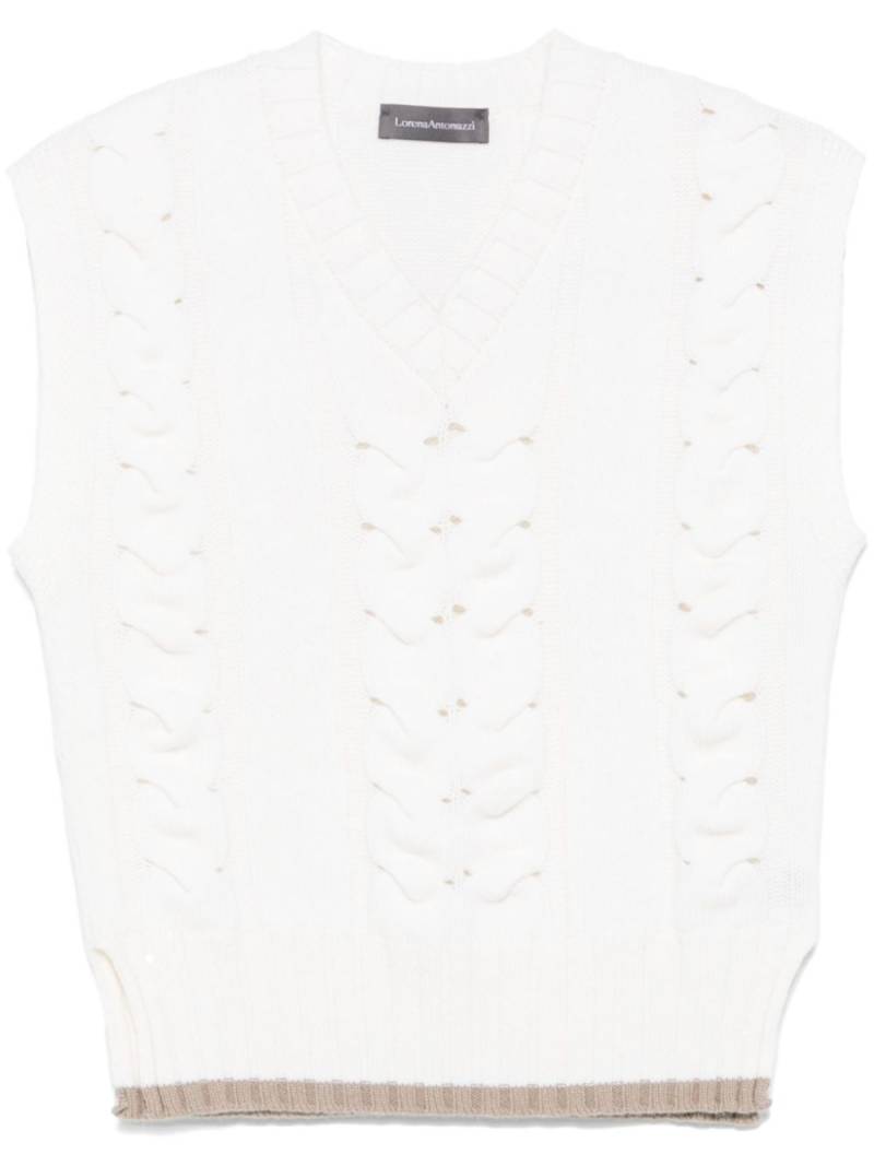 Lorena Antoniazzi cable-knit knitted top - Neutrals von Lorena Antoniazzi