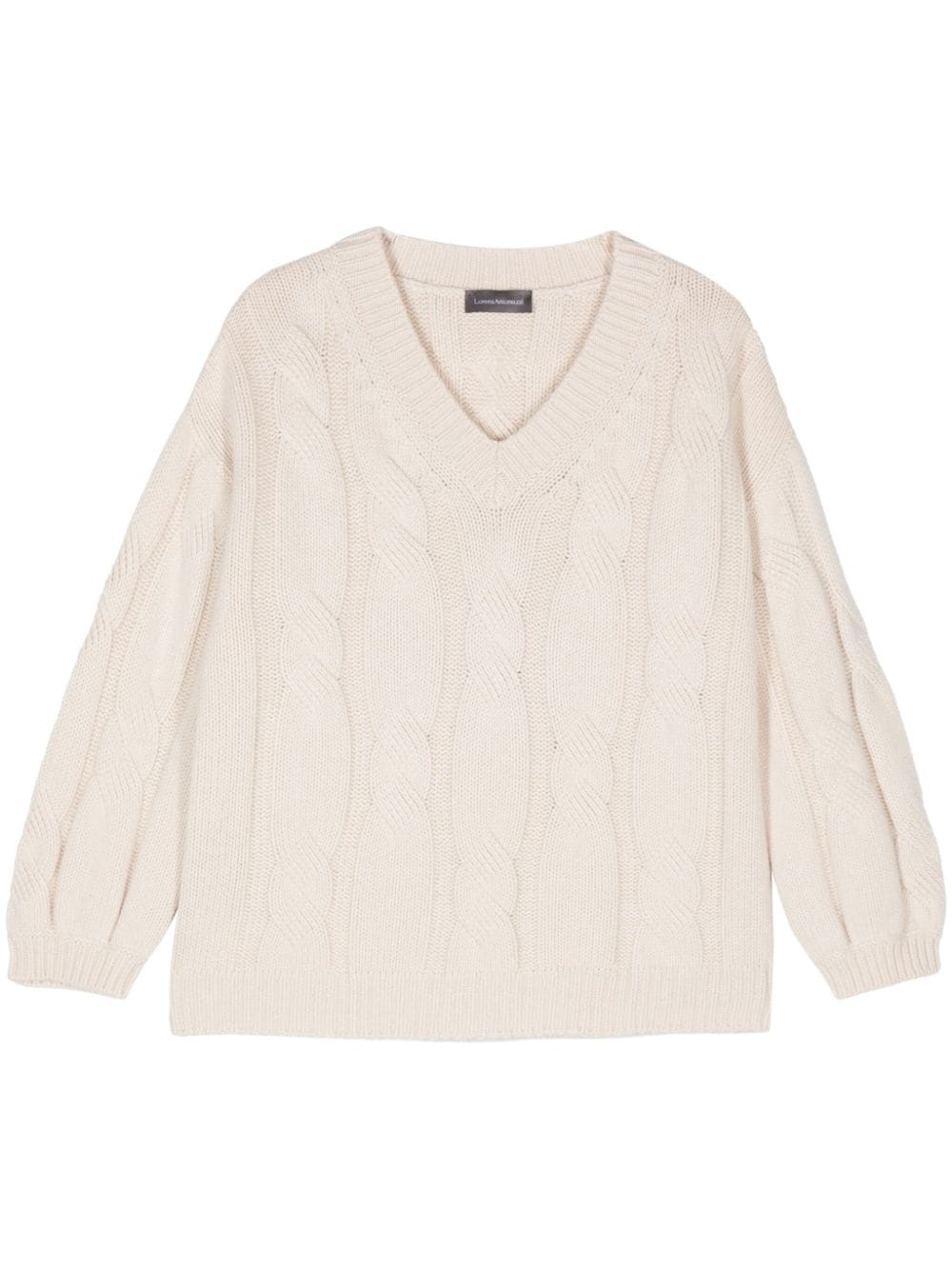 Lorena Antoniazzi cable-knit sweater - Neutrals von Lorena Antoniazzi