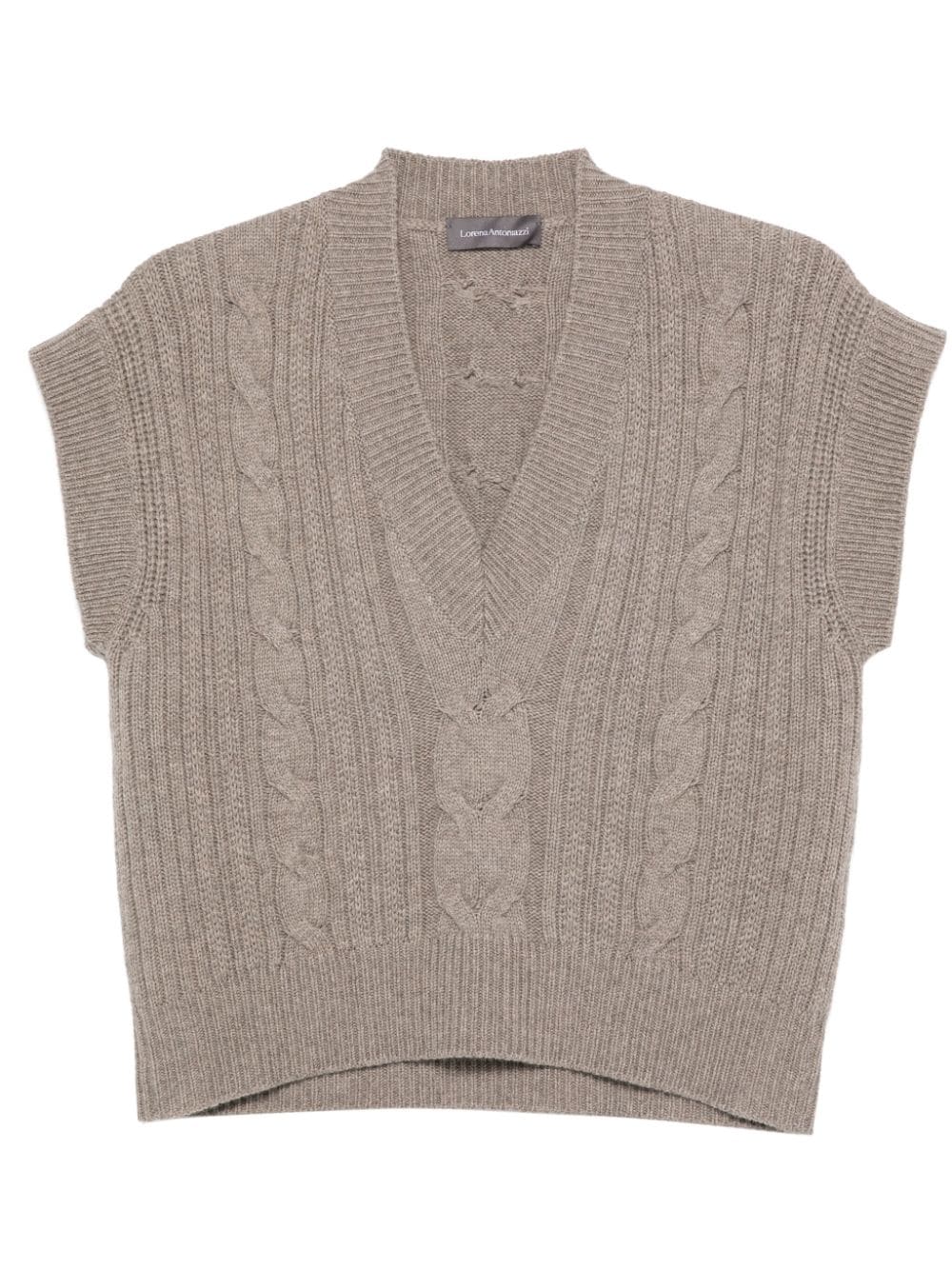 Lorena Antoniazzi cable-knit vest - Brown von Lorena Antoniazzi