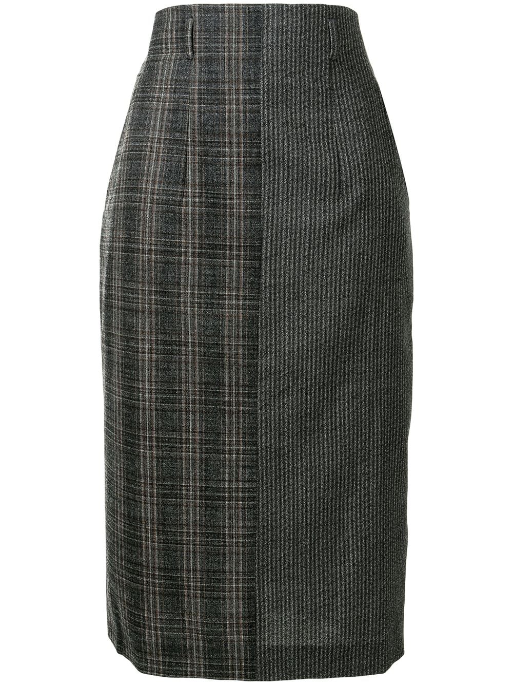 Lorena Antoniazzi checked virgin wool-blend midi skirt - Grey von Lorena Antoniazzi