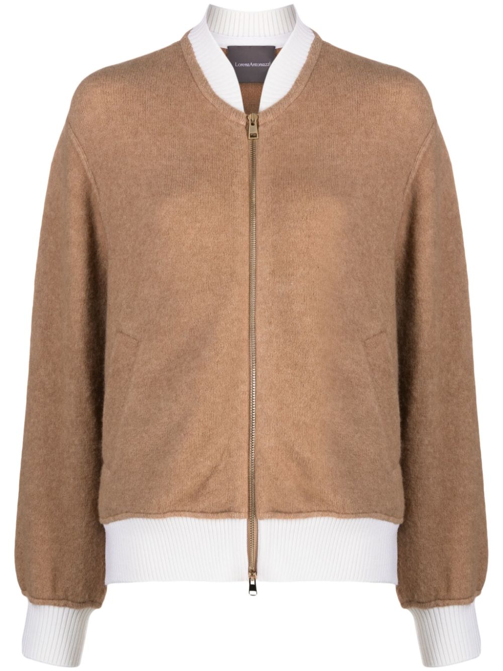 Lorena Antoniazzi colour-block zip-up cardigan - Neutrals von Lorena Antoniazzi