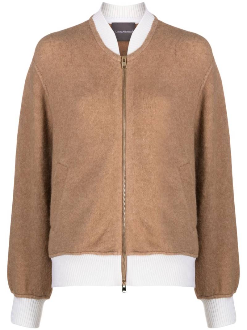 Lorena Antoniazzi colour-block zip-up cardigan - Neutrals von Lorena Antoniazzi