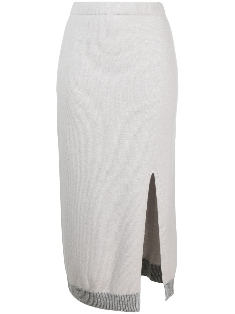 Lorena Antoniazzi contrasting-border knitted skirt - Grey von Lorena Antoniazzi