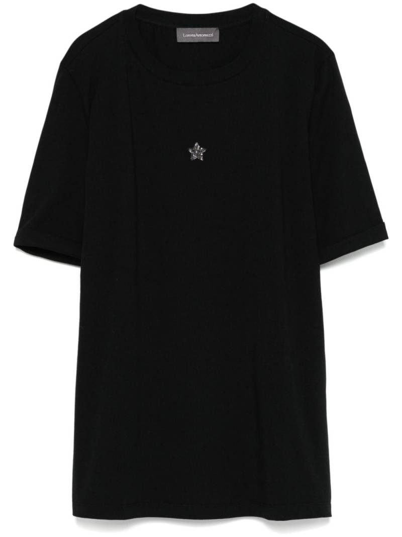 Lorena Antoniazzi crystal-star T-shirt - Black von Lorena Antoniazzi