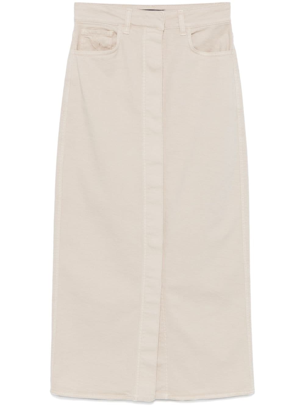 Lorena Antoniazzi denim midi skirt - Neutrals von Lorena Antoniazzi