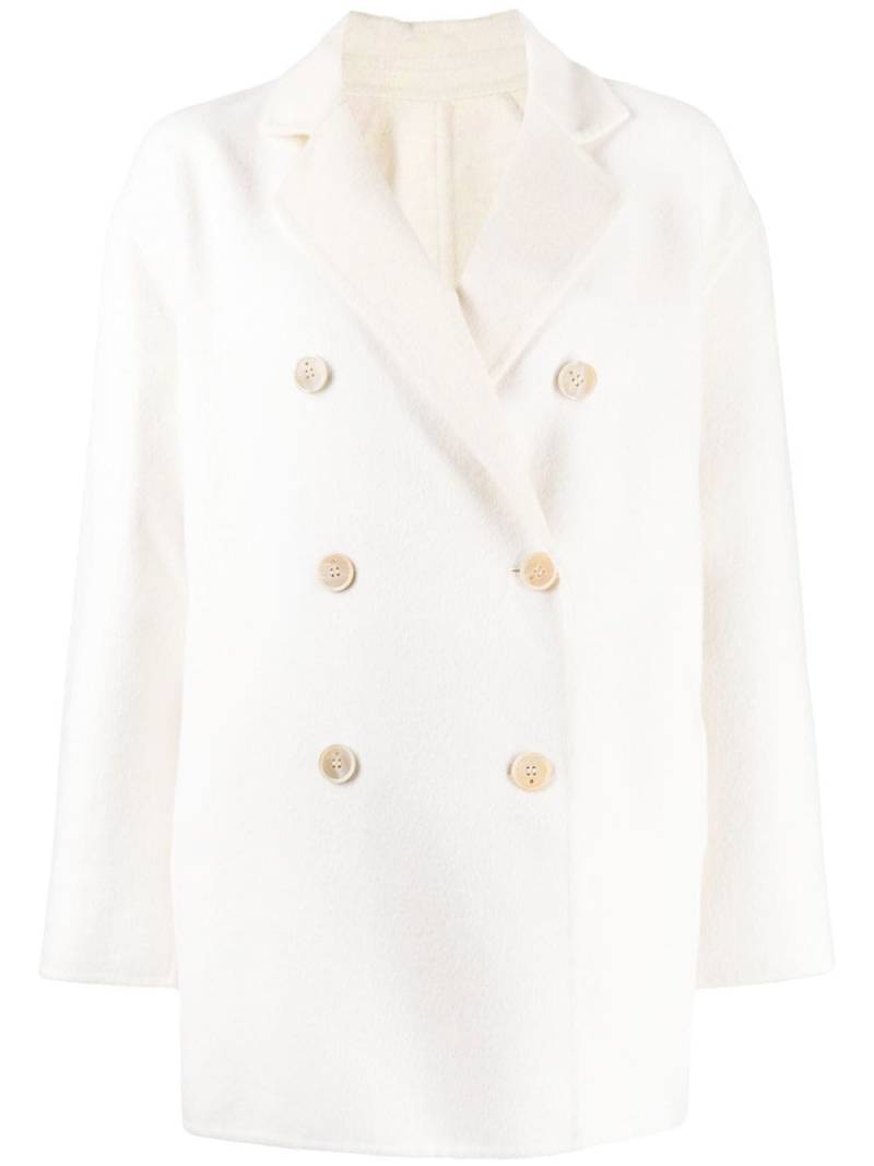 Lorena Antoniazzi double-breasted fastening coat - White von Lorena Antoniazzi