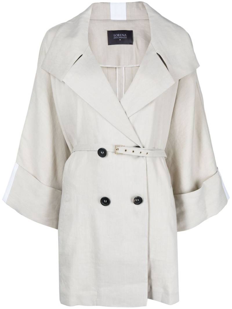 Lorena Antoniazzi double-breasted trench coat - Brown von Lorena Antoniazzi