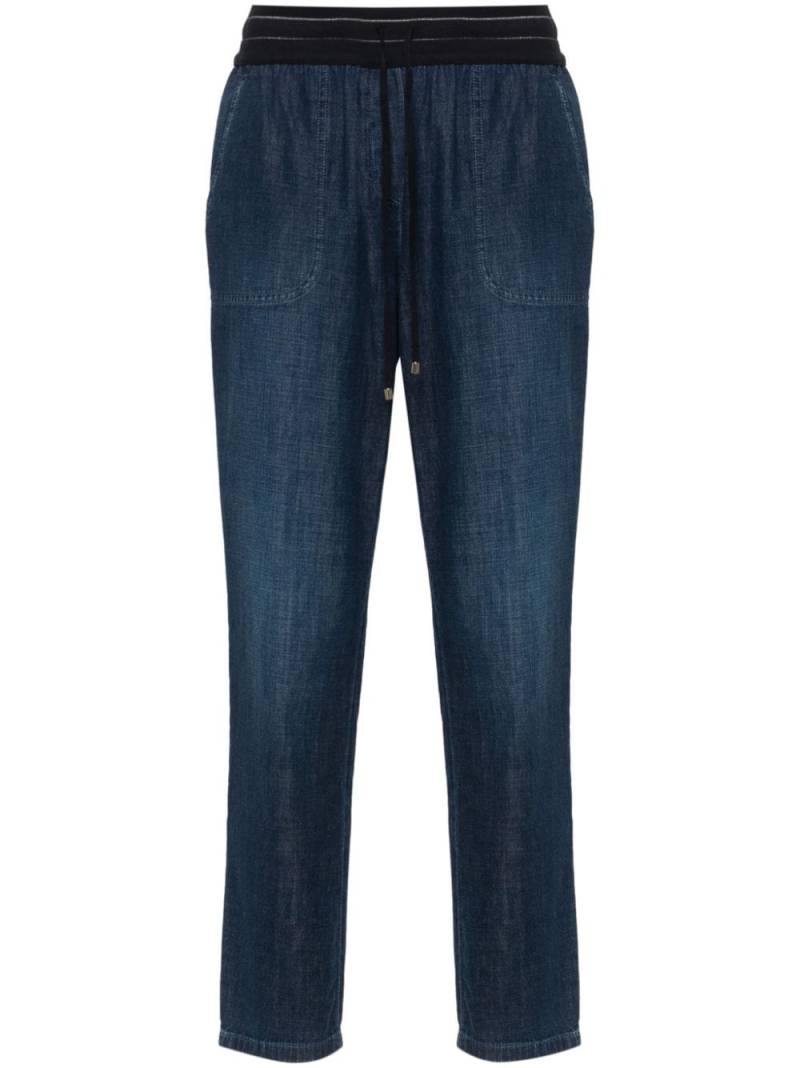 Lorena Antoniazzi drawstring tapered jeans - Blue von Lorena Antoniazzi