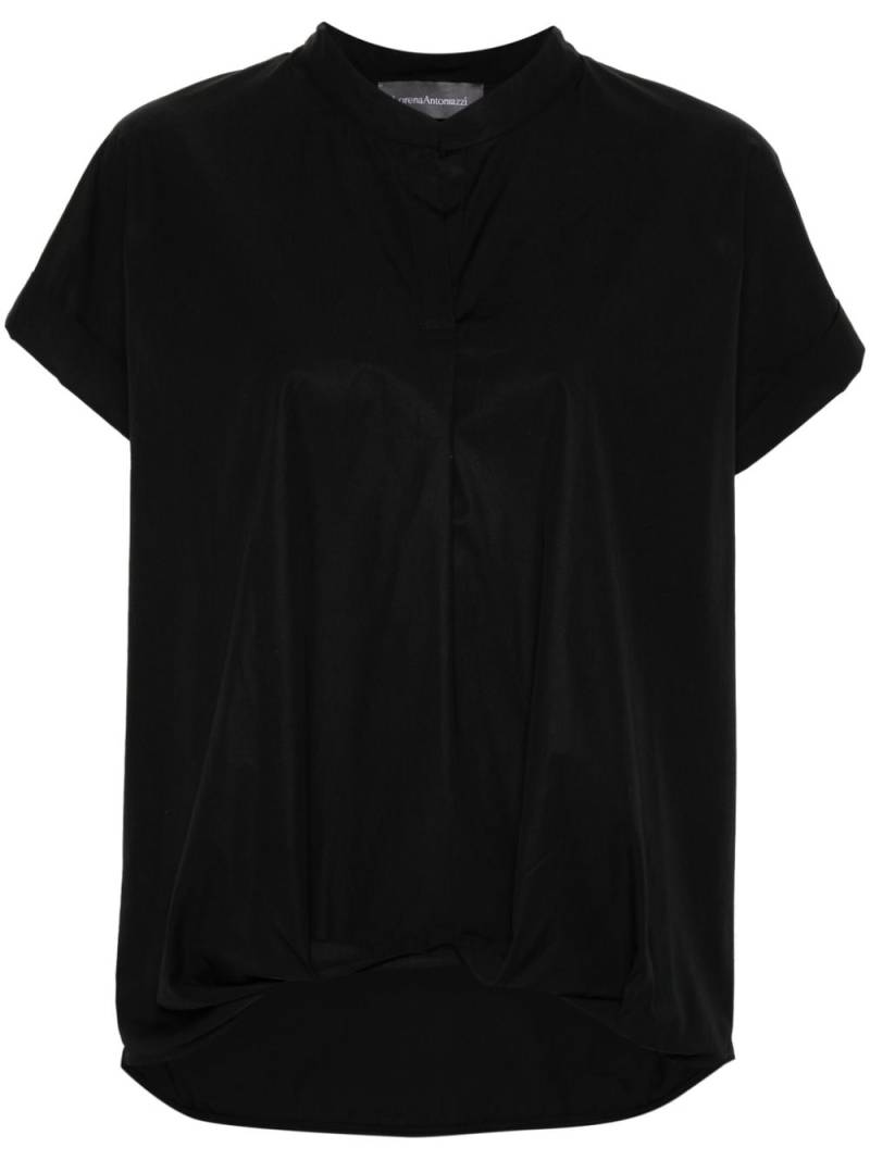 Lorena Antoniazzi gathered poplin blouse - Black von Lorena Antoniazzi