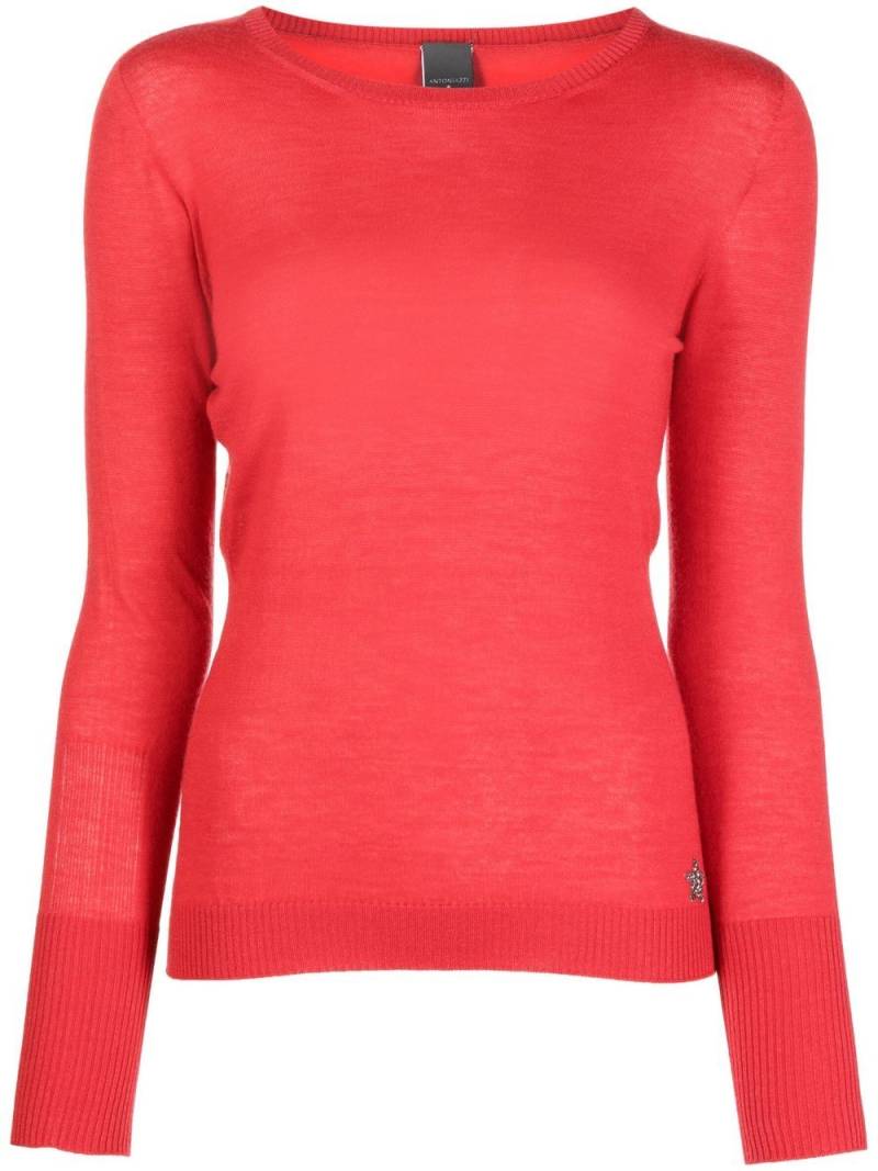 Lorena Antoniazzi glitter-star detail knit jumper - Red von Lorena Antoniazzi