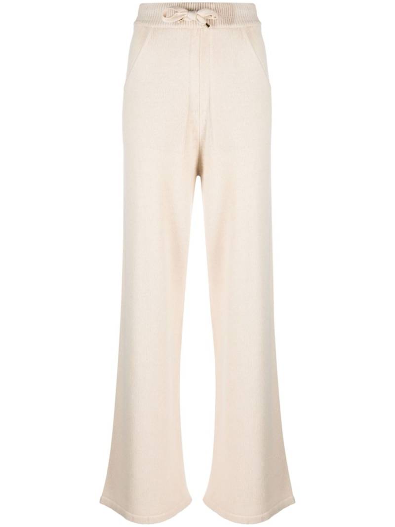 Lorena Antoniazzi high-waisted drawstring knitted trousers - Neutrals von Lorena Antoniazzi