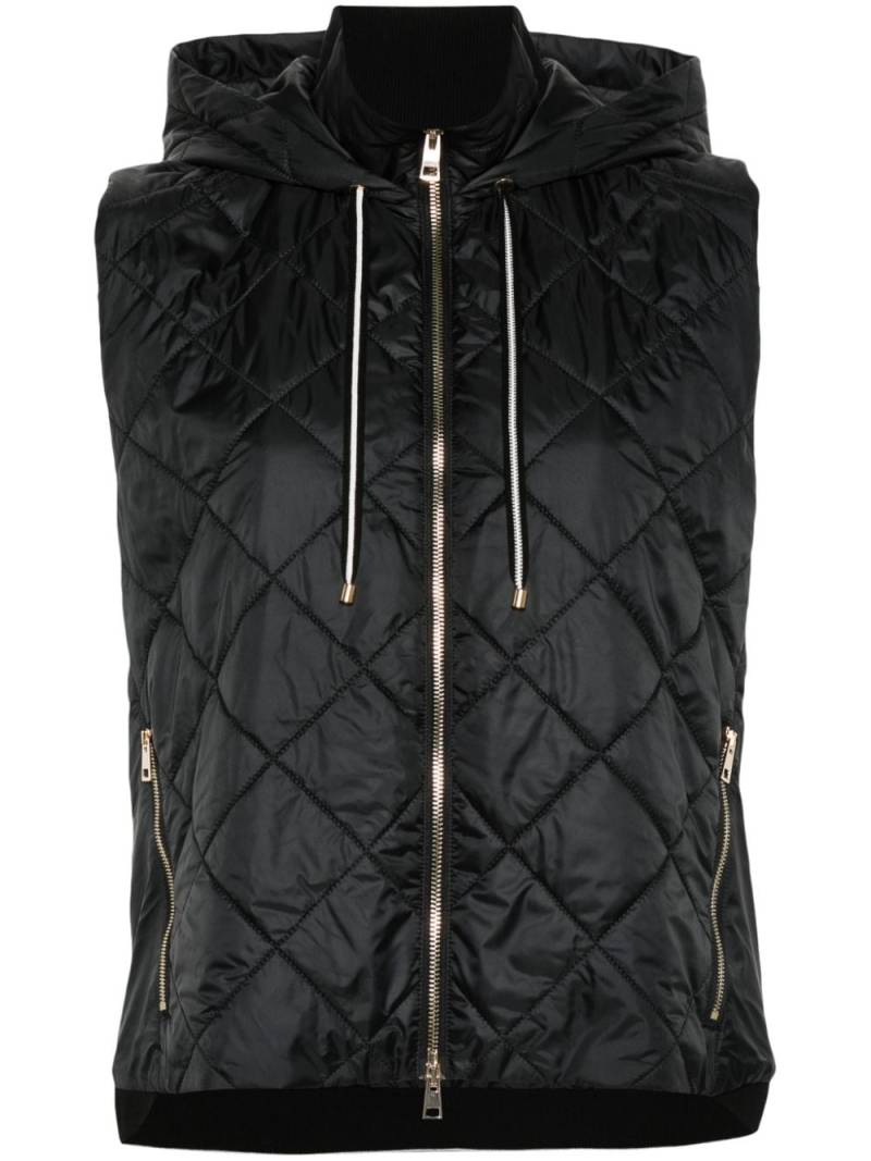 Lorena Antoniazzi hooded quilted gilet - Black von Lorena Antoniazzi