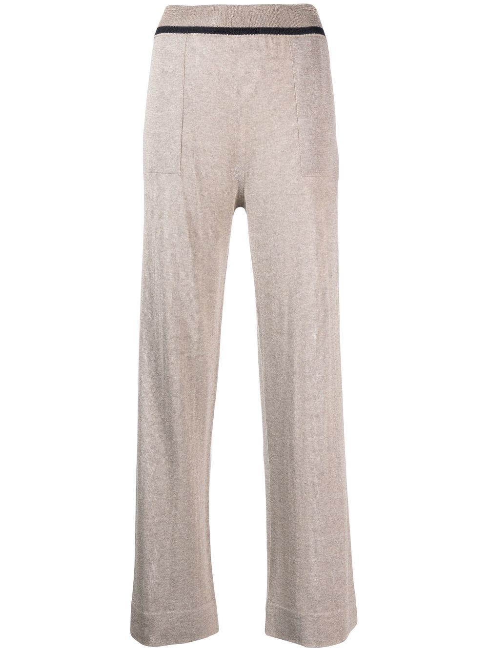 Lorena Antoniazzi knitted straight-leg trousers - Neutrals von Lorena Antoniazzi