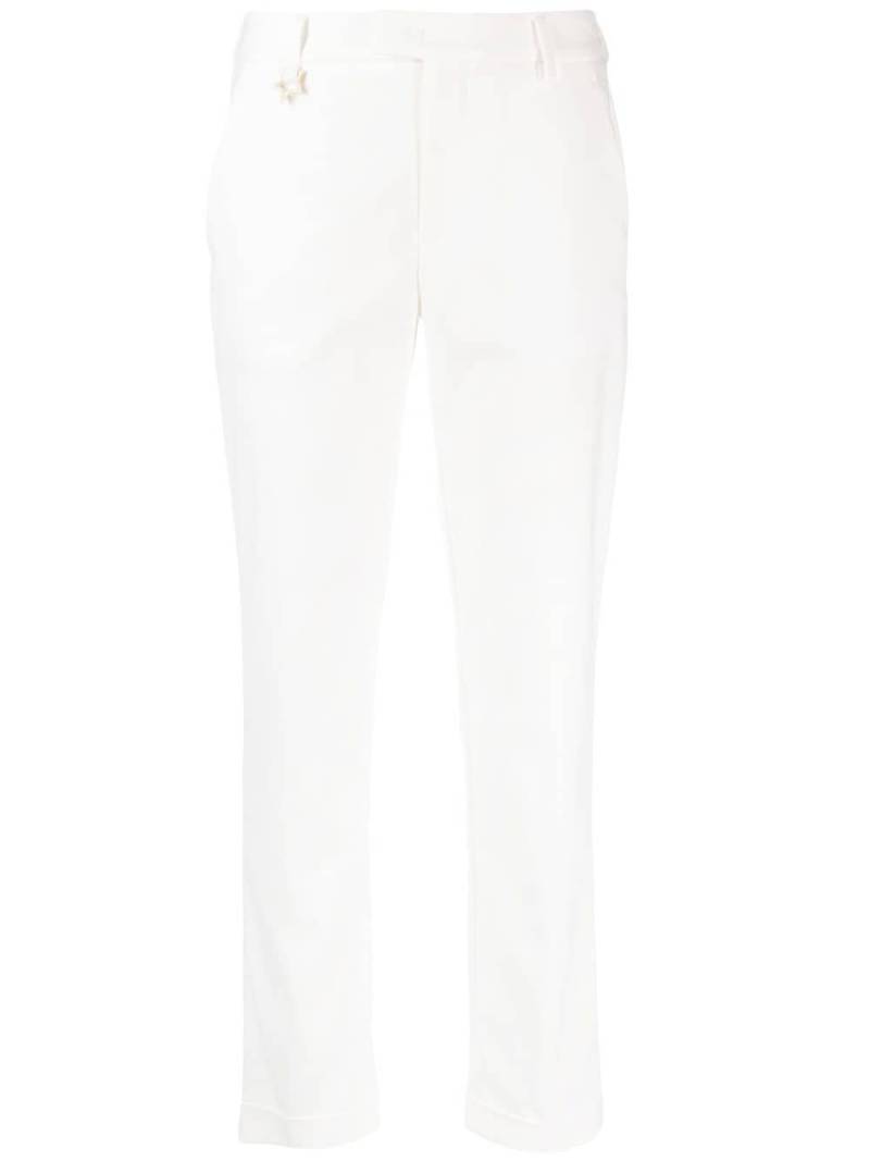 Lorena Antoniazzi logo-charm cropped trousers - White von Lorena Antoniazzi