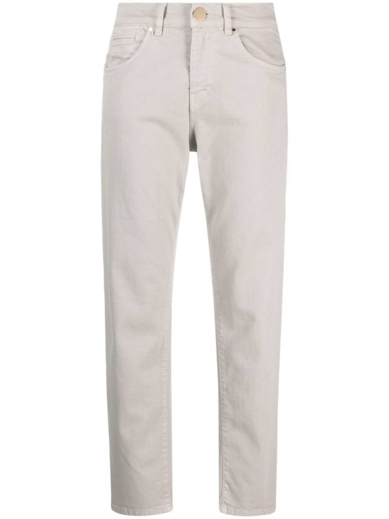 Lorena Antoniazzi logo-patch straight-leg jeans - Neutrals von Lorena Antoniazzi