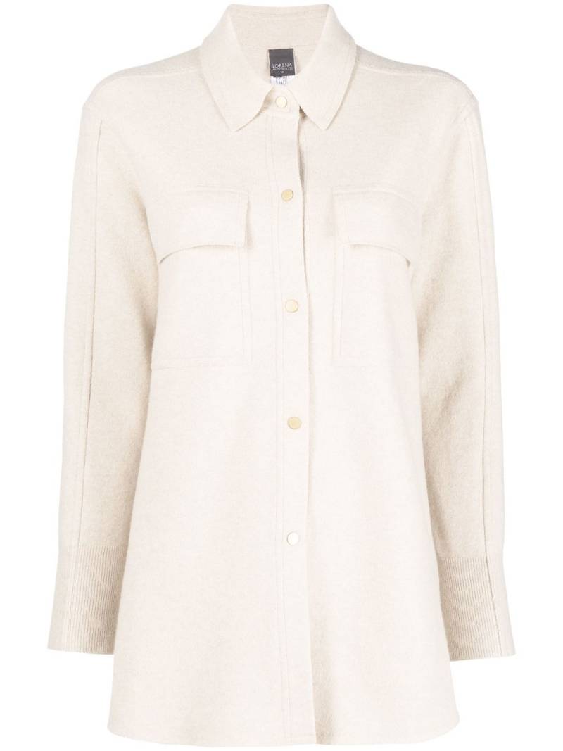 Lorena Antoniazzi long-sleeve knitted shirt - Neutrals von Lorena Antoniazzi