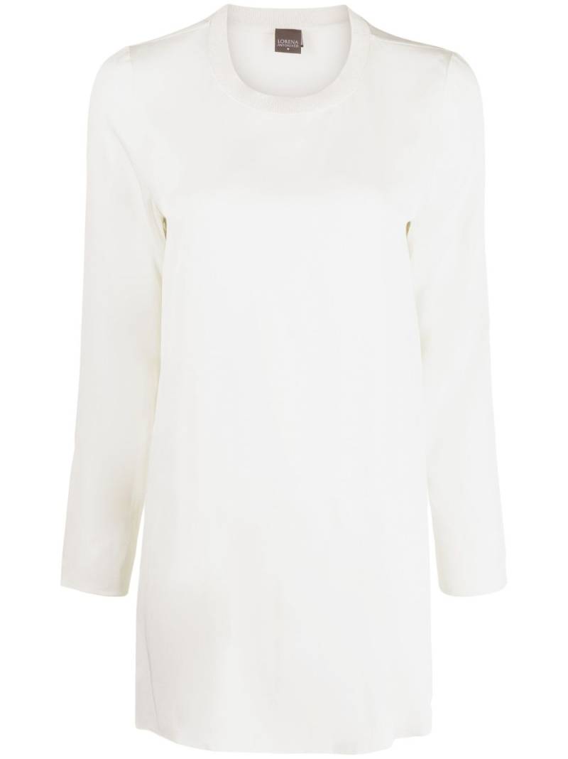 Lorena Antoniazzi long-sleeve tunic top - White von Lorena Antoniazzi