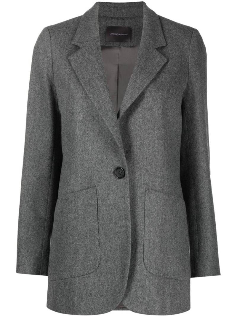 Lorena Antoniazzi mélange-effect single-breasted blazer - Grey von Lorena Antoniazzi