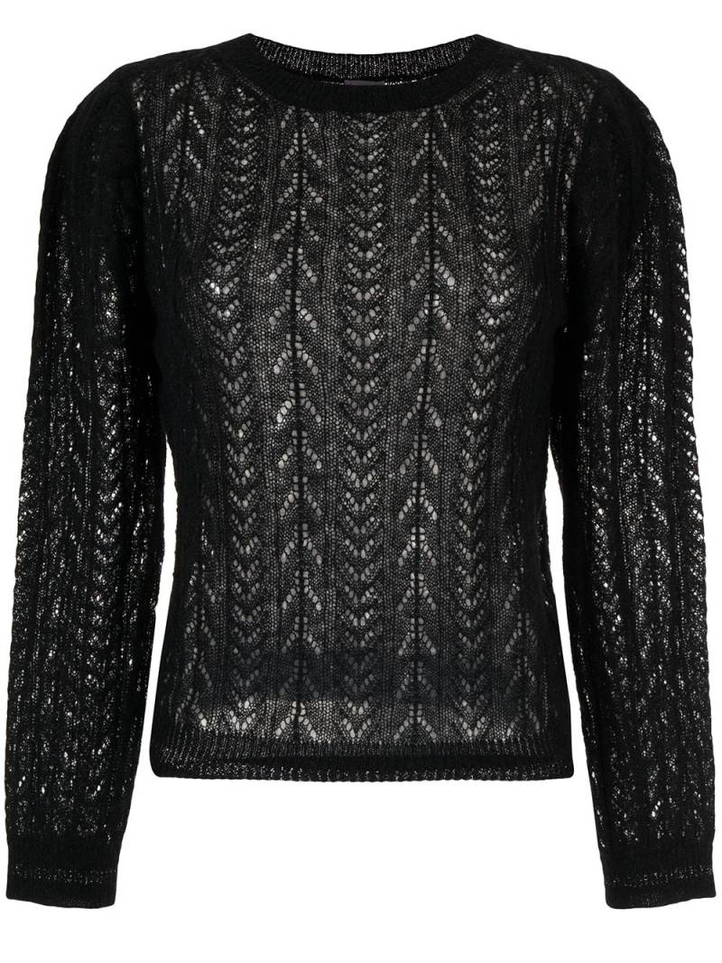 Lorena Antoniazzi open-knit jumper - Black von Lorena Antoniazzi