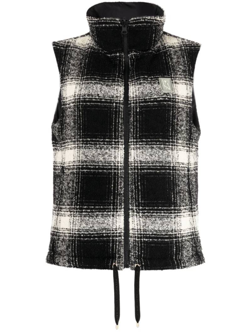 Lorena Antoniazzi plaid-check reversible gilet - Black von Lorena Antoniazzi