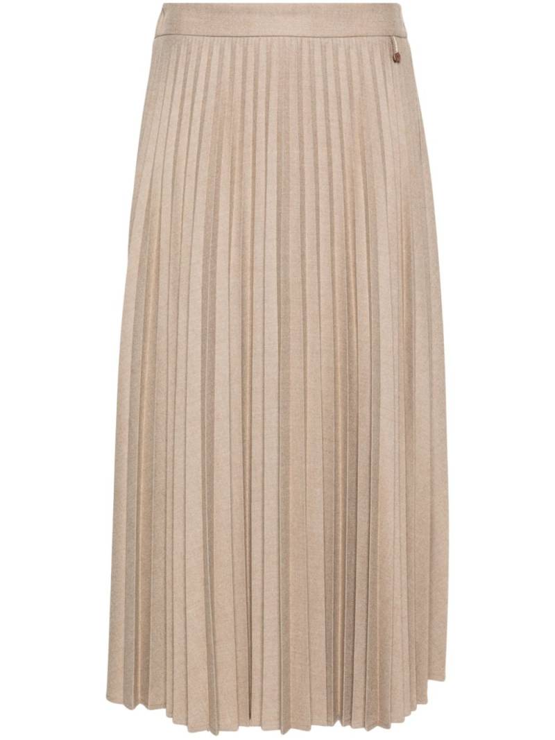 Lorena Antoniazzi plissé midi skirt - Neutrals von Lorena Antoniazzi